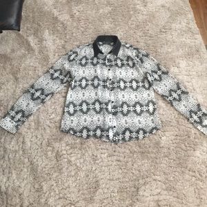 Armani Exchange shirt with leather collar